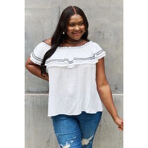 Oddi Full Size Off The Shoulder Ruffle Blouse